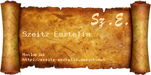 Szeitz Esztella névjegykártya